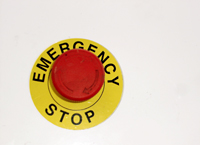 Rot-gelber STOP-Button